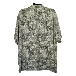 Natural Issue Mens Green Leaf Pattern Short Sleeve Shirt XL Vacation Travel